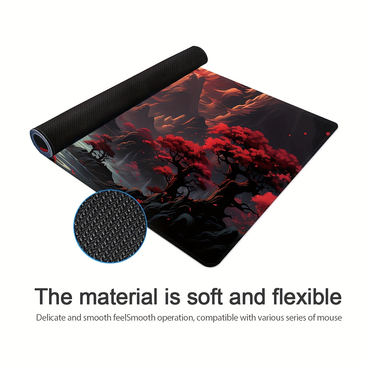 extra large gaming mouse pad     design extended   desk mat with non slip rubber base washable precision     ideal for office gaming enthusiasts details 5