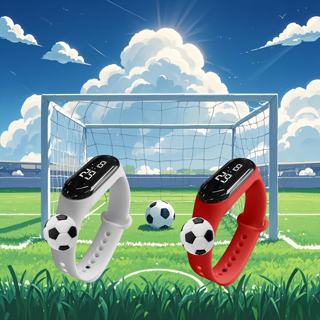 Smart Soccer Ball Electronic Watch for Trendy Sports Lovers