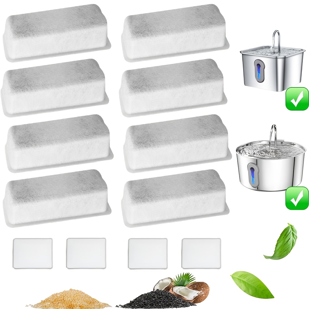 TEMU Cat Water Fountain Filter, Suitable Replacement Filter For The Opeth 4l/135oz Stainless Steel Pet Water Dispenser; Filtration System, Including