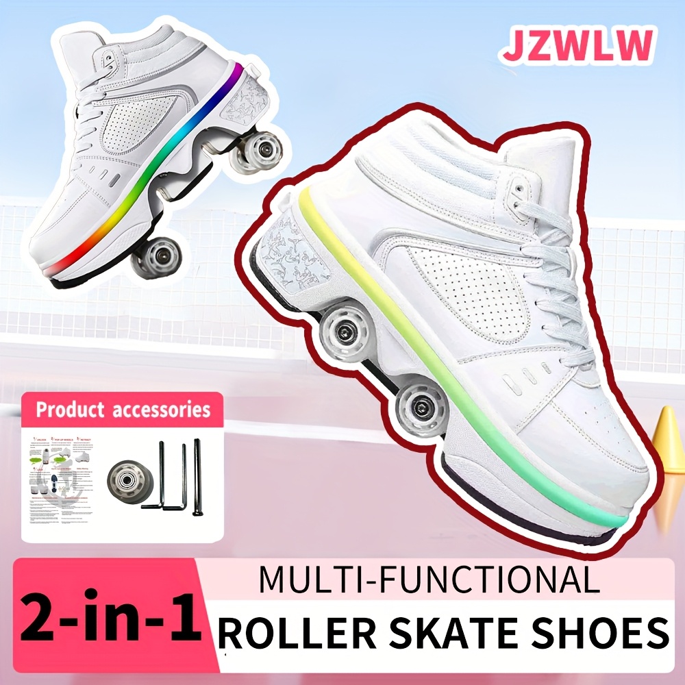 Chaussures Roller Rétractables Preyrocbirds - 2 En 1 Baskets/Rollers Pour Enfants Et Adultes