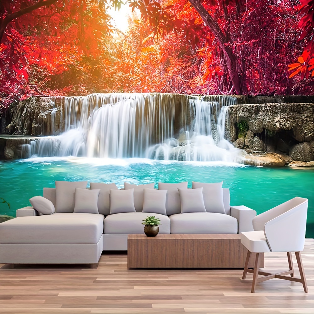 

1pc Waterfall Pattern Tapestry, Polyester Tapestry, Wall Hanging For Living Room Bedroom Office, Home Decor Room Decor Party Decor, With Free Installation Package