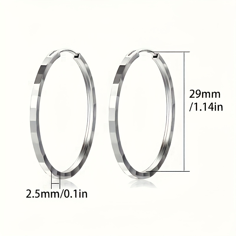 925 Silver Hoop Earrings for Women with Packaging - Perfect Gift