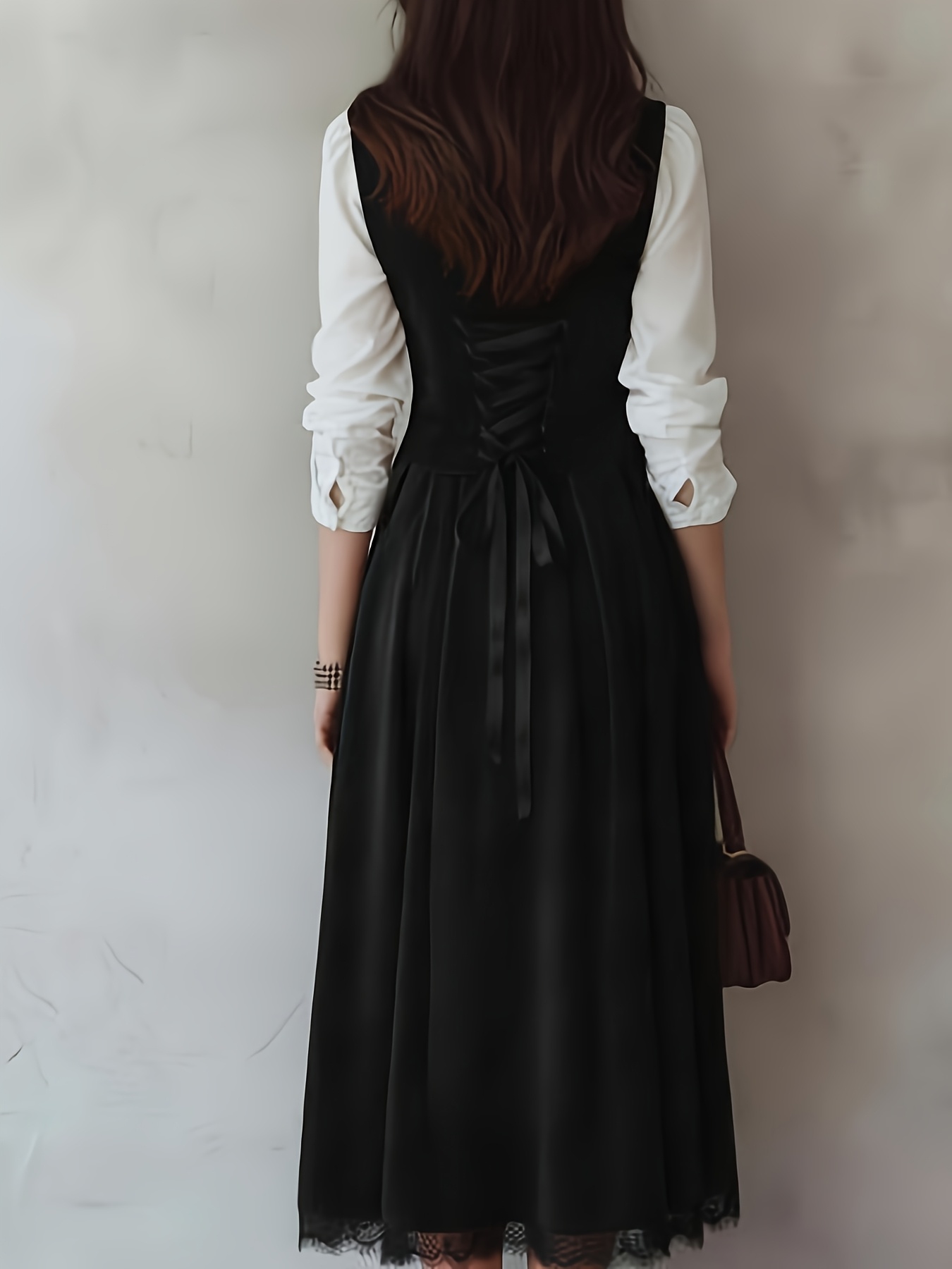 chinese dress ladies Whimsy Vibe Lace Trim Button Front Maxi Dress- Cream main image 1