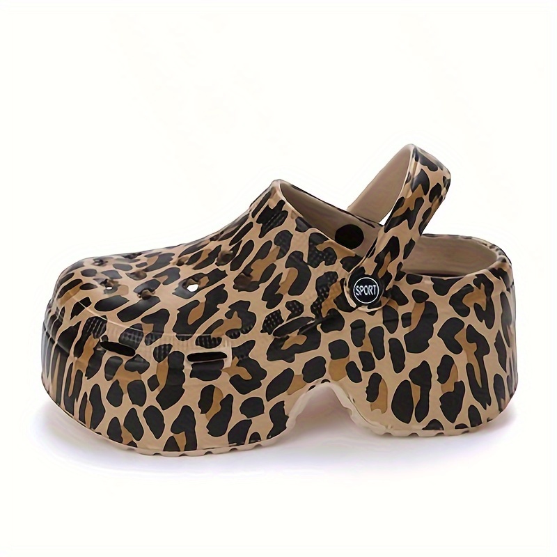 women s leopard print clogs fashion garden Temu