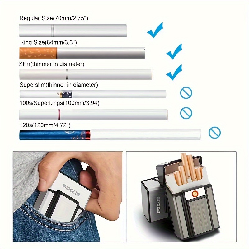 superking cigarette case with lighter holder an automatic lighter designed like a fashionable