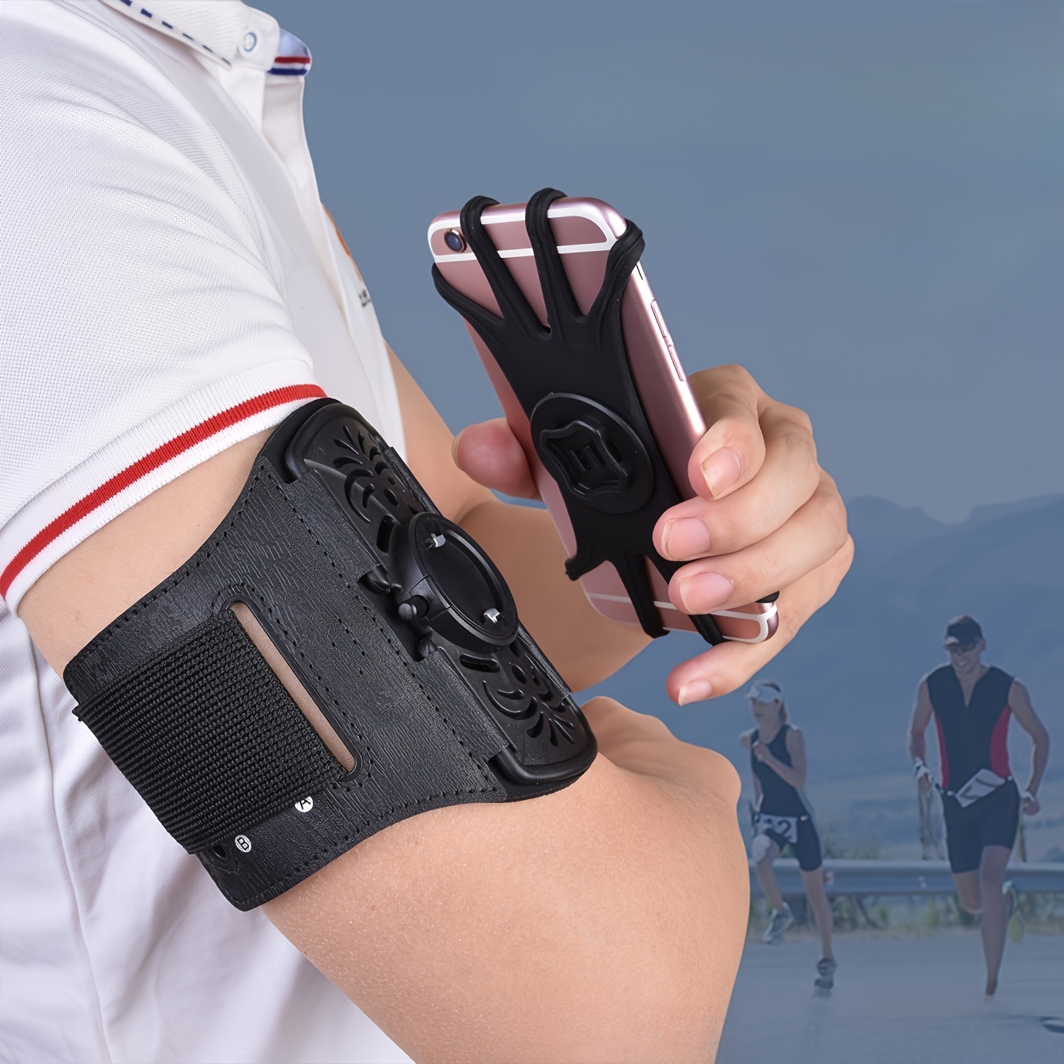 

360 Sports Rotating Armband Outdoor Sports Mobile Phone Arm Bag Detachable Mobile Phone Holder Convenient Navigation