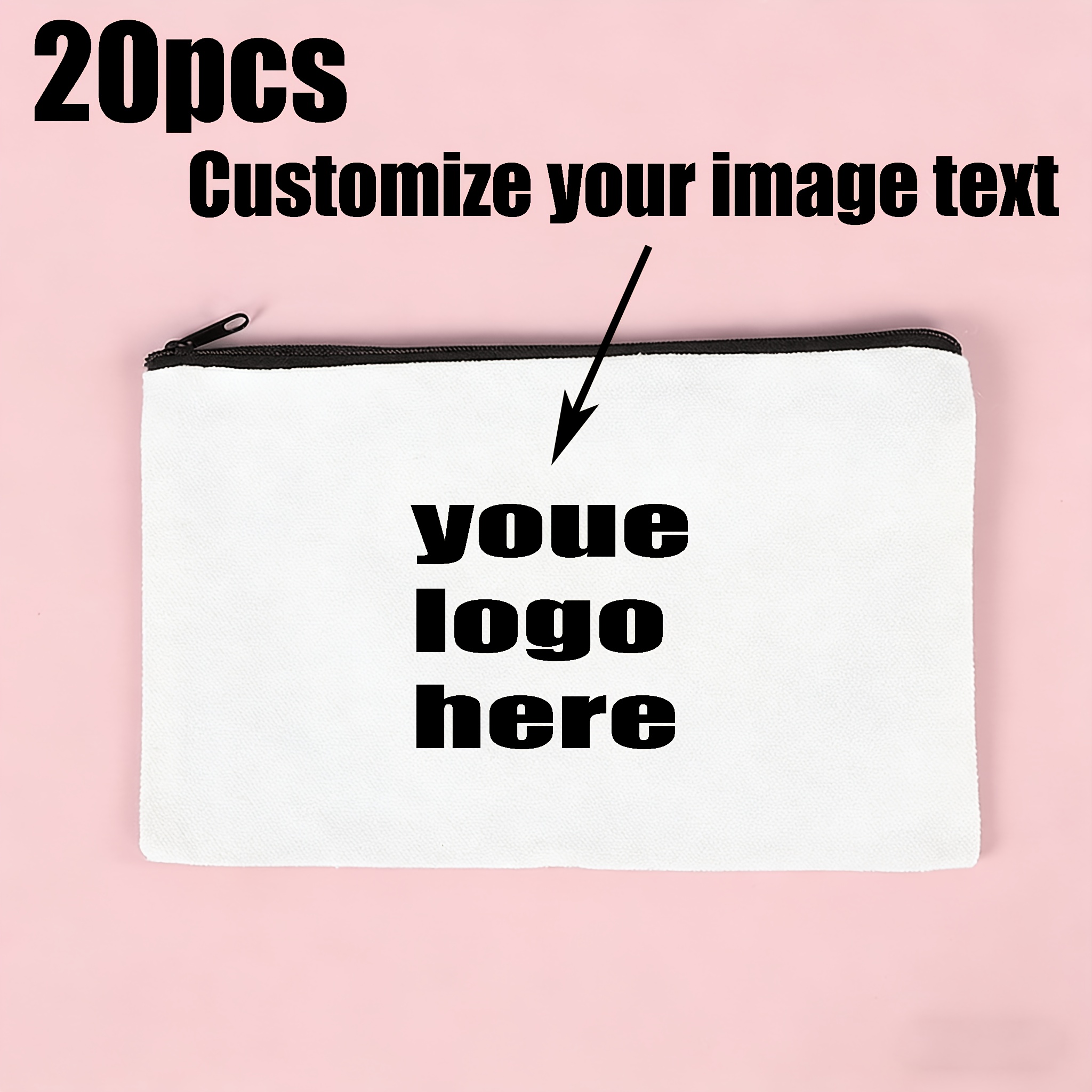 TEMU 20 Custom Text & Image Makeup Bags - Handbags - Toiletry Bags - Pencil Cases - Gift Bags, For Mothers, Daughters, , Teachers, , A Must-have For