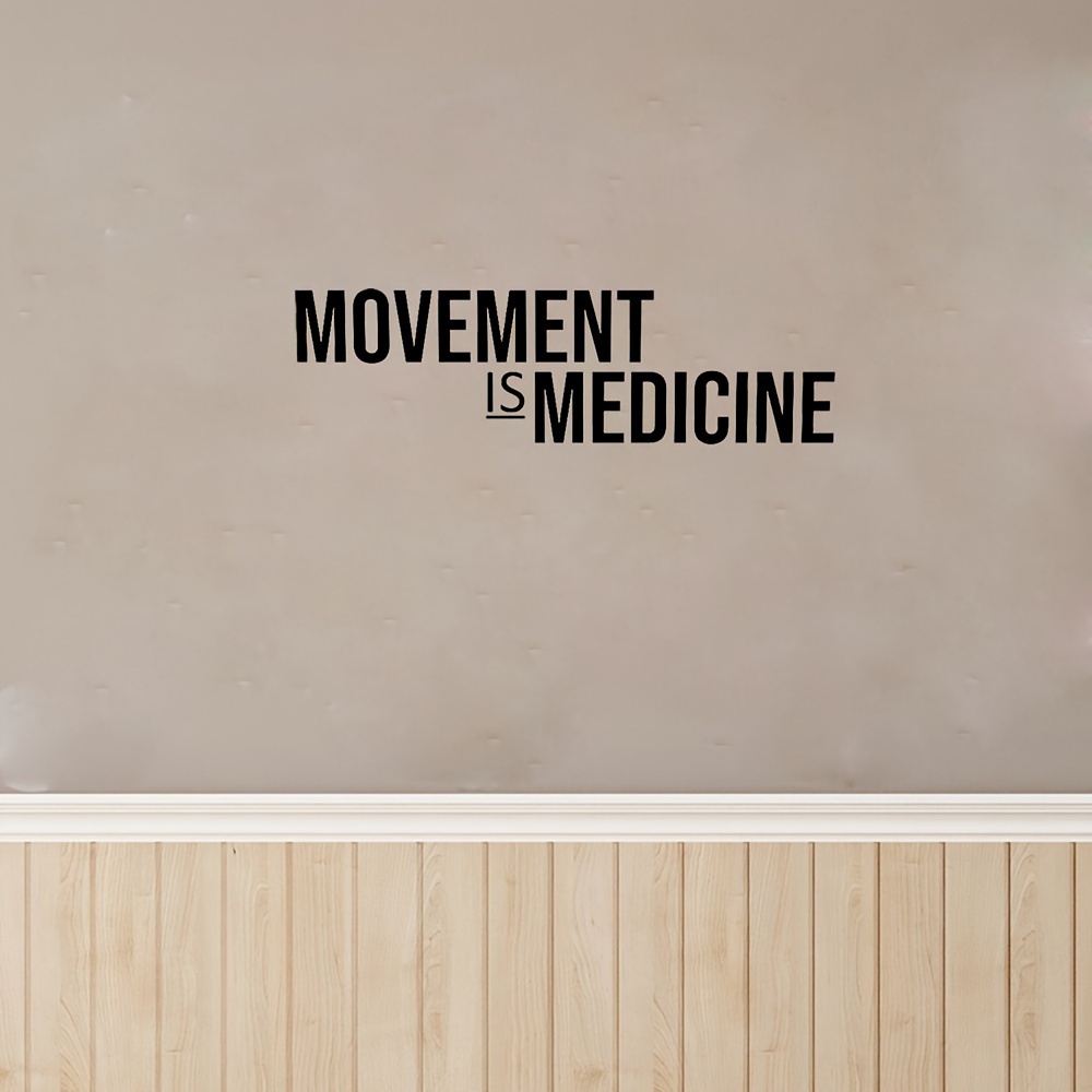 Image of Movement Serves As A Form Of Therapy; Gym Wall Decals, Fitness Quotes, Decorative Stickers For Gyms, And Vinyl Stickers For Fitness Gifts