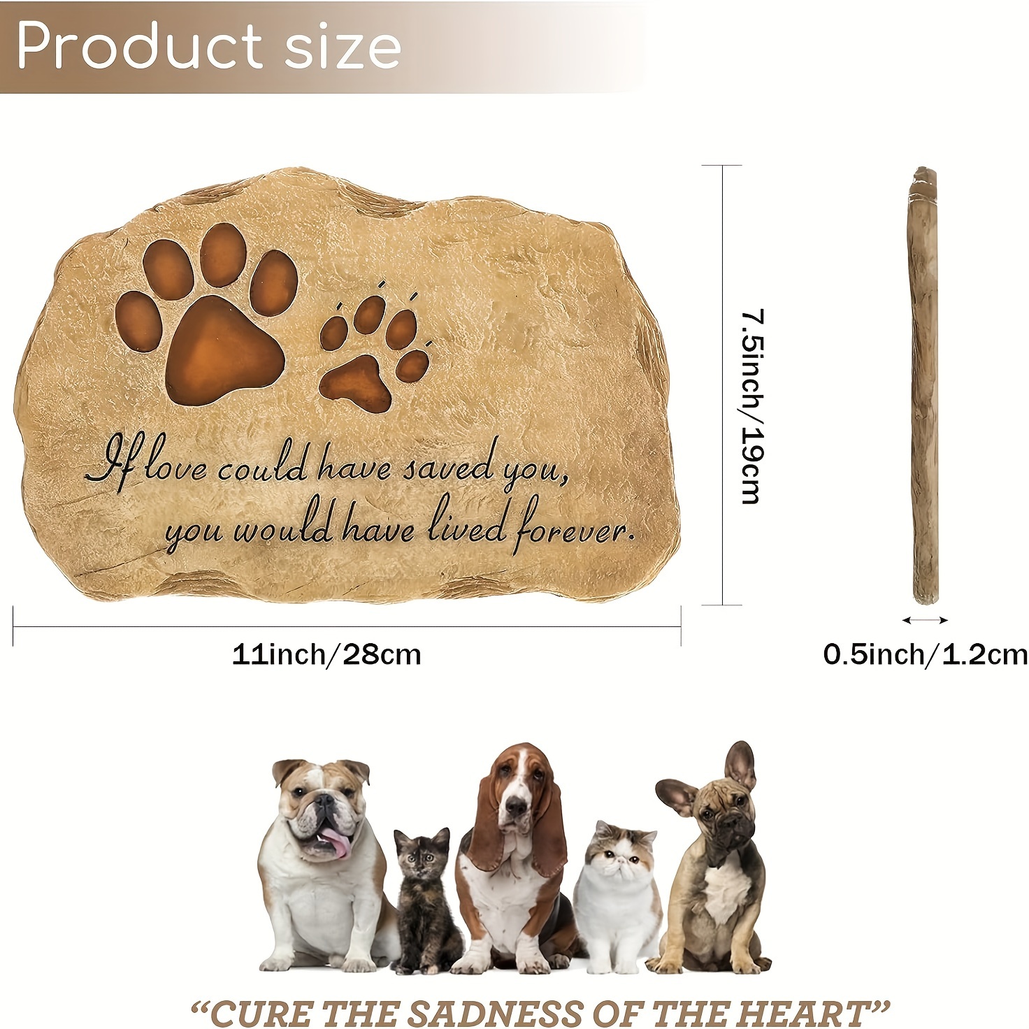 

Paw Print Monument, Suitable For Pets, Dogs, Cats , For Lost Loved Ones, Cemetery Decorations, Cemetery Decorations For Cemetery Decorations