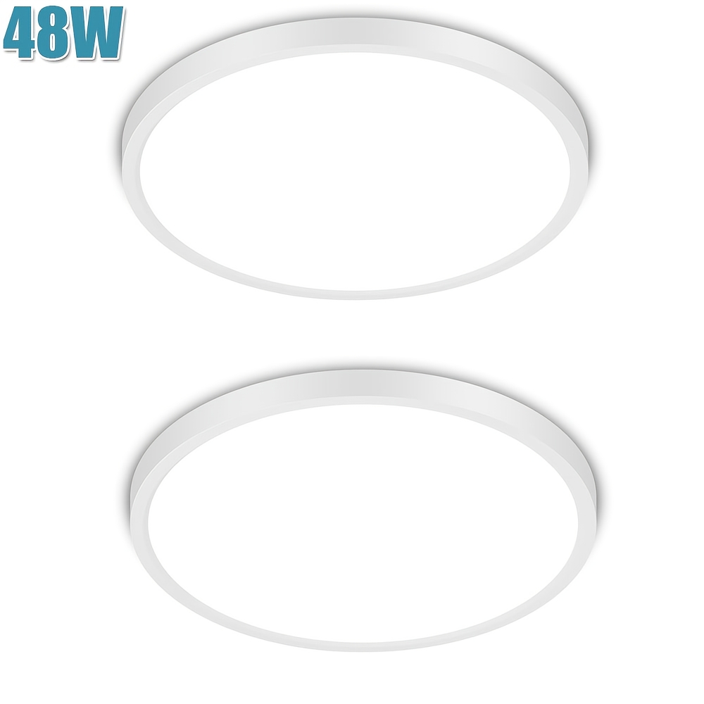 Image of 2pcs 48w Led Ceiling Light Ultra Slim Flush Mount Ceiling Lamp Cool White/ Lighting For Kitchen Bathroom Living Room Bedroom