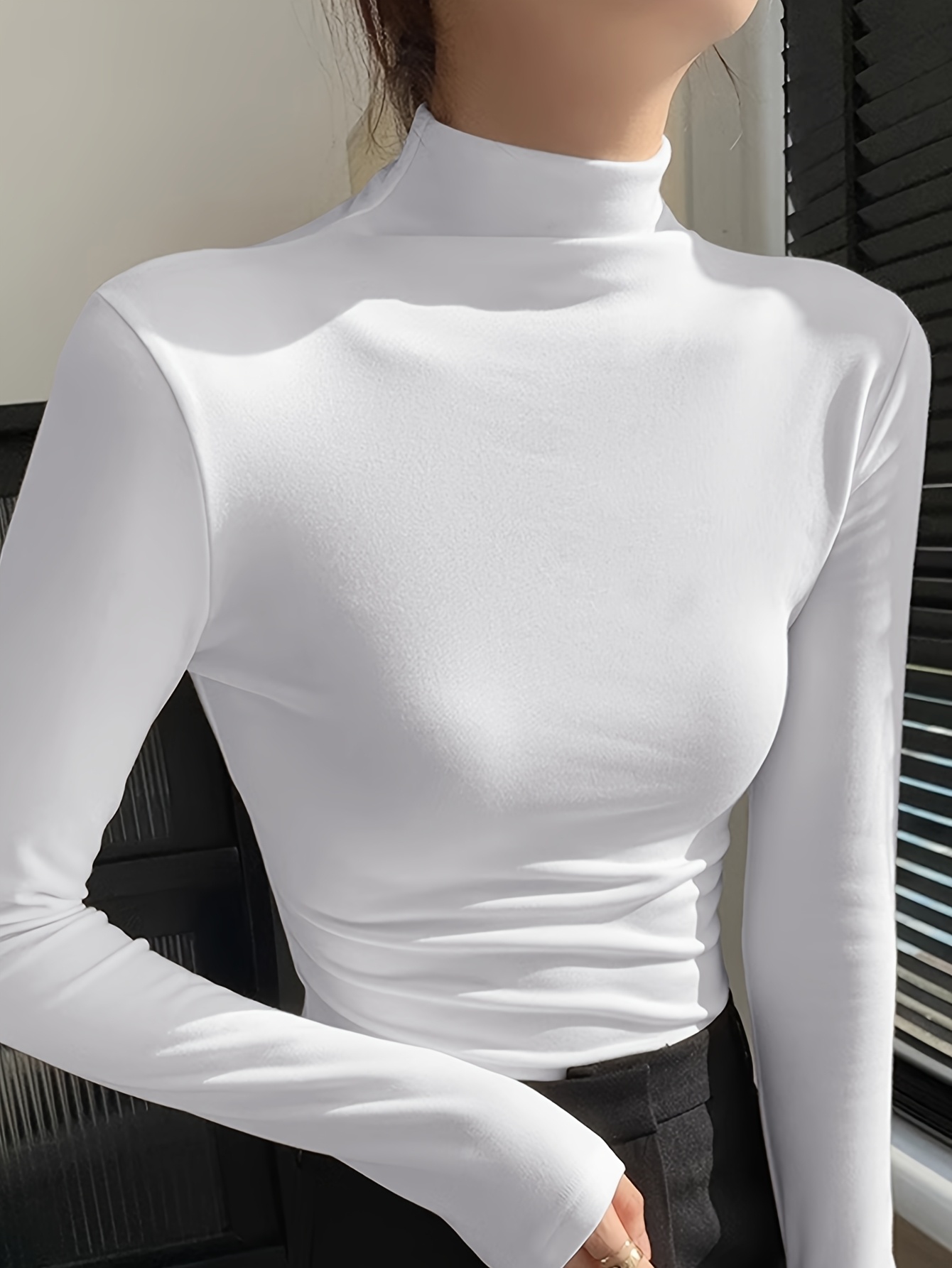 white turtleneck sold on Temu United States