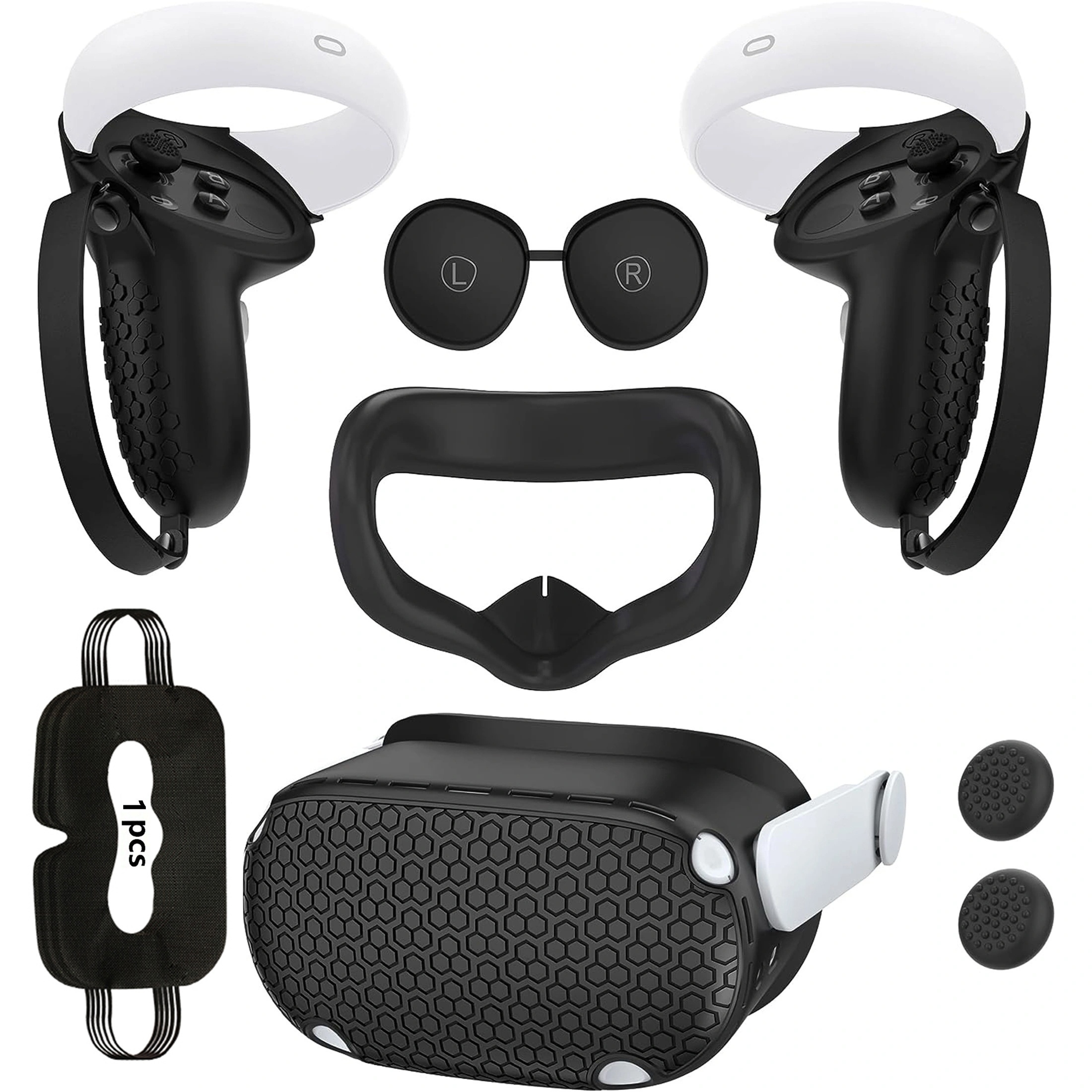 Funda protectora de silicona para auriculares Meta Quest 3 VR, antiarañazos  funda de protección, piel de gafas, accesorios Quest3 - AliExpress