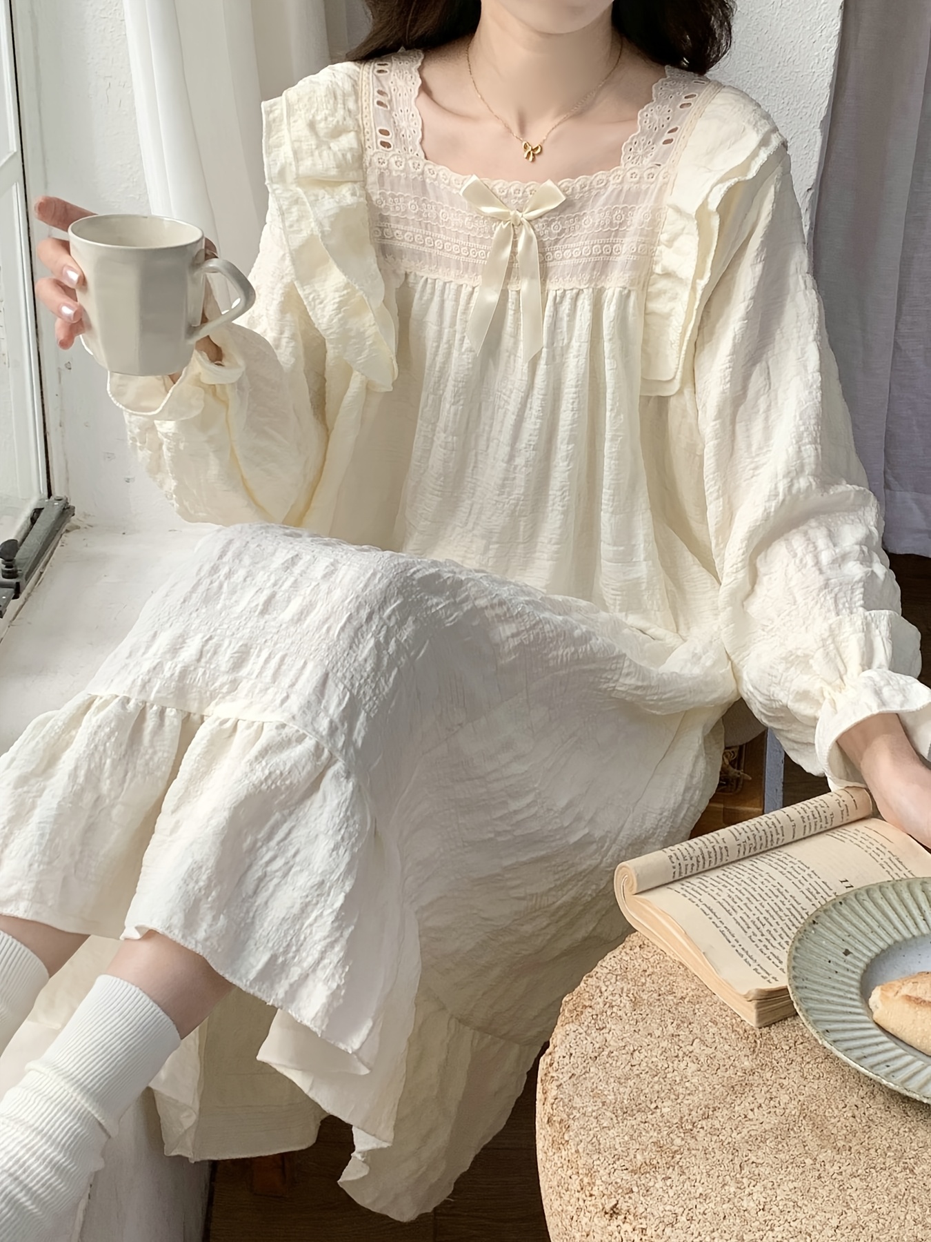 white dress embroidered Vine Embroidered Midi Dress