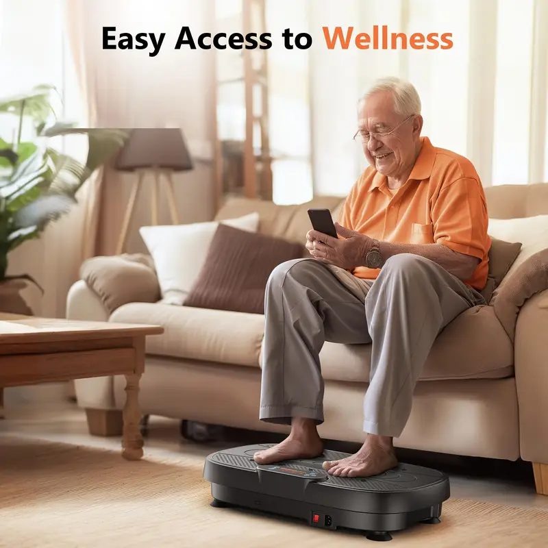 Ultimate Vibration Plate with 120 Speeds & 5 Programs - Includes 2 Resistance Bands for Full Body Workout, Ideal Fitness Gift for Men & Women, Power Plate, Exercise Machine, Christmas Gifts, FEIERDUN details 2