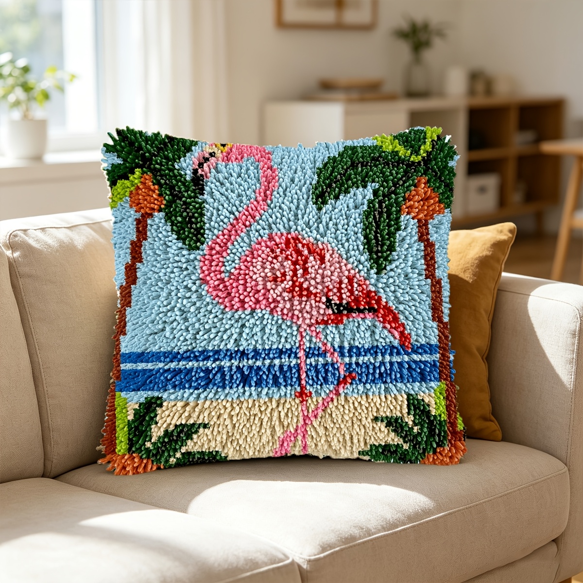 Hook Kit with Seaside Flamingo Pattern for Beginners