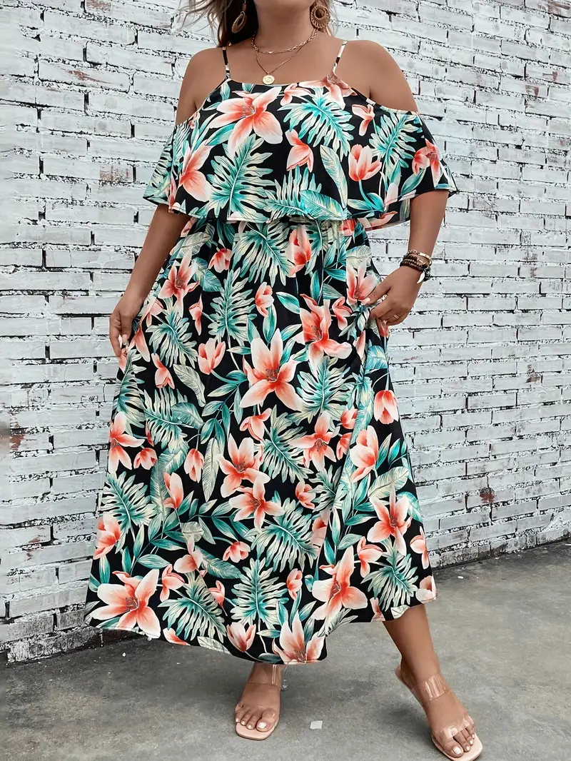 plus size womens floral maxi dress plus size flowy hawaiian - Temu plus size womens floral maxi dress plus size flowy hawaiian - Temu