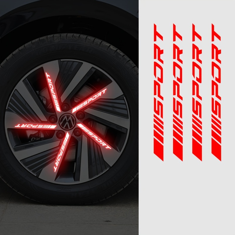 16pcs Sport Stickers English Letters Car Stickers Creative Personality Tire Decoration Stickers Racing Stickers