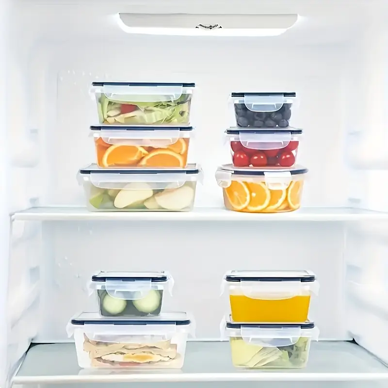 48pcs food storage container set fresh keeping boxes easy to secure lids 24 lids 24 containers airtight plastic containers suitable for pantry travel outdoor picnics kitchen organization with labels and marker details 0
