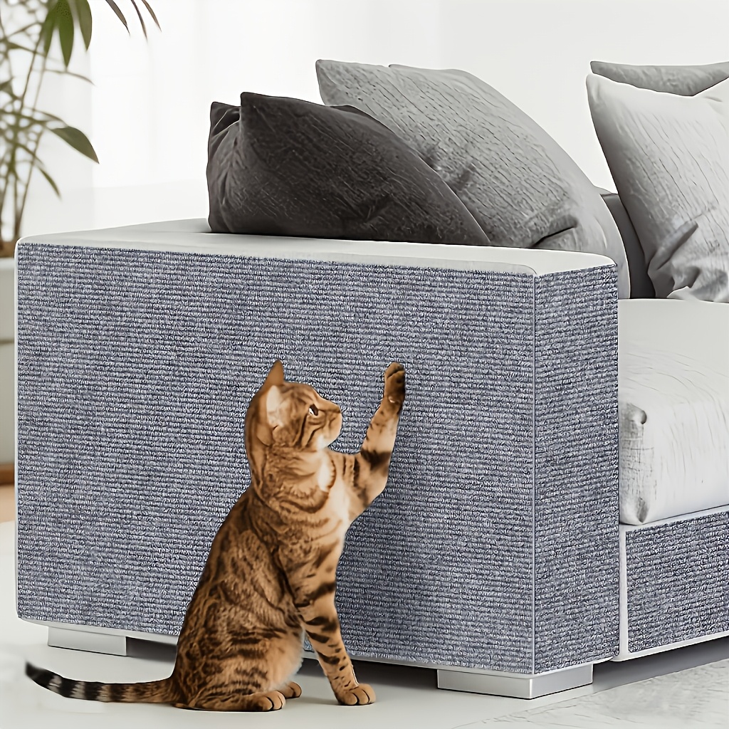 TEMU 3 Rolls Thickened Self-adhesive Cat Scratch Protection Mats For Cat Families, 59.9 X 30cm Large Area Coverage Design, Free To Cut And To Sofa