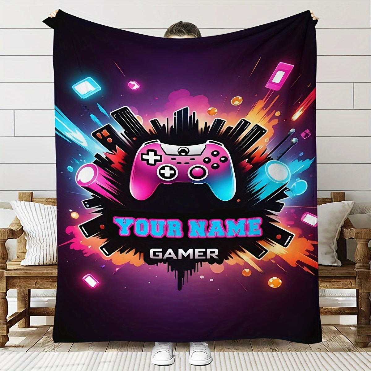 

Customizable : Personalized Blanket - For , & , Flannel,