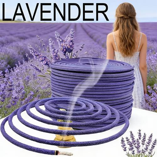 premium purple lavender spiral incense plate rich lavender floral fragrance long lasting scent terrace balcony poolside camping and garden outdoor activities summer essential gift for friends