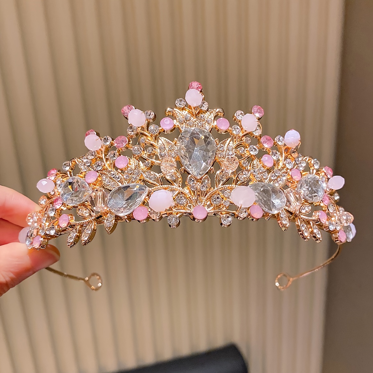 

Lemon Luxe Tiara Headband – Resin Crafted, Mixed Color Floral Crown With Pink Accents For Women, Elegant Hair Accessory For , Over 15 Years – 1 Piece