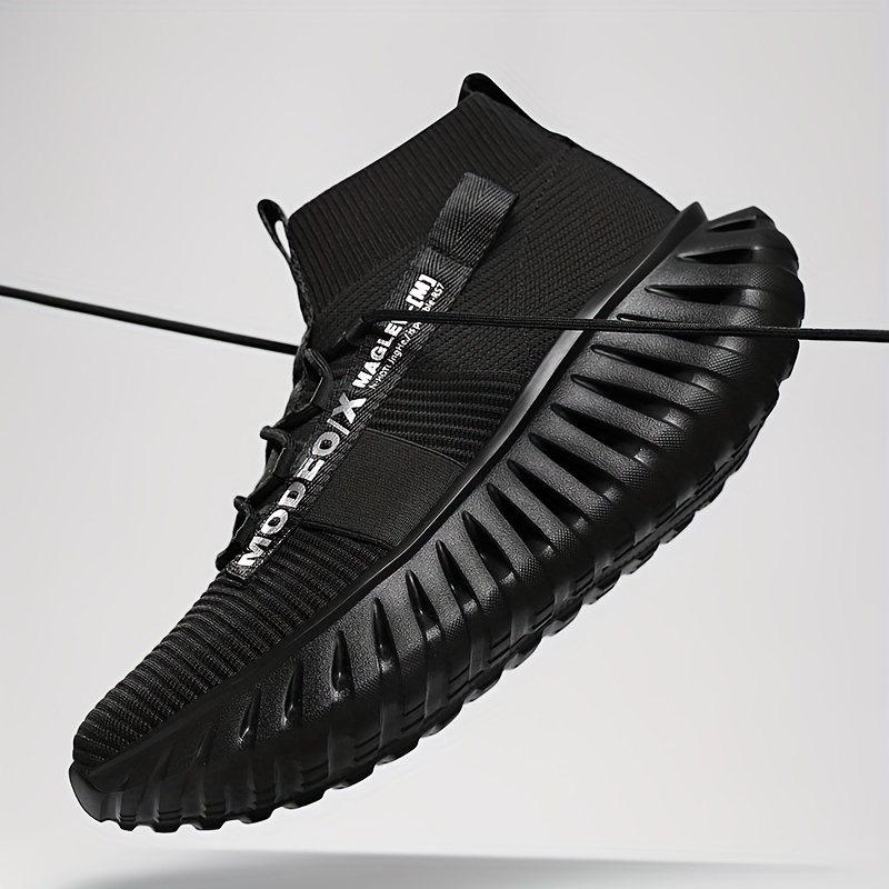 Sneakers, Men's Fashion Shoes, Men's Sports Outdoor Shoes, Men's Mid-Top Running Shoes, Men's Road Running Shoes, Mesh Breathable, Lightweight Shock Absorption, Large Elastic Band Design for a Snug Fit