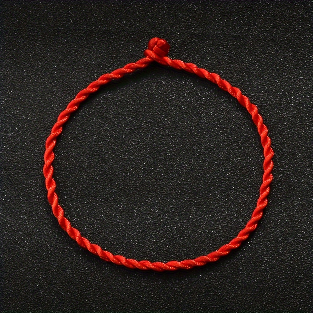 Red String Woven Bracelet Lucky Bead Bangle