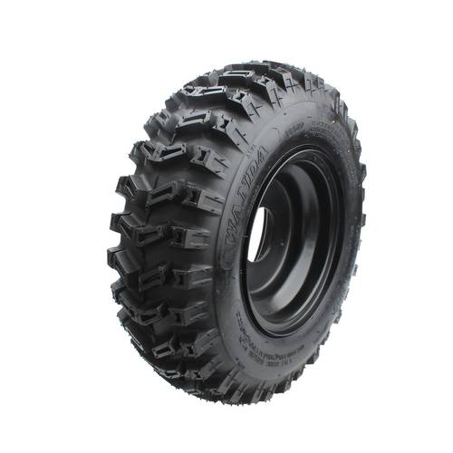 10 6 vacuum tires for off road use with a 3 hole iron rim off road use only