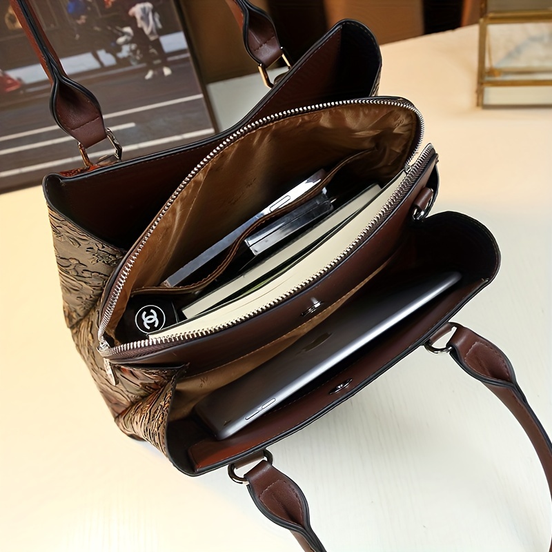 Large Capacity Handbag for Mothers, Retro Light Women's Bag
