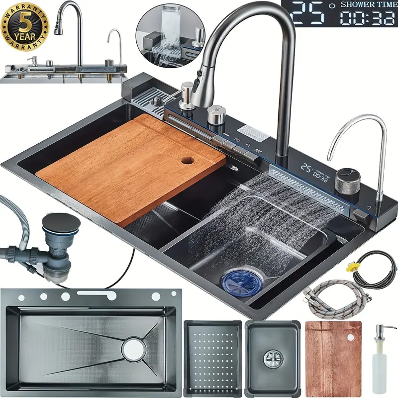 Digital Display Waterfall Sink