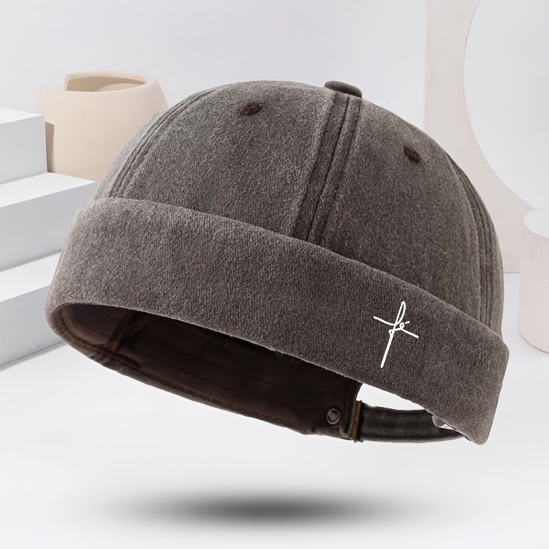 Adjustable Brimless Fedora, Soft Lightweight Vintage Sailor Hat