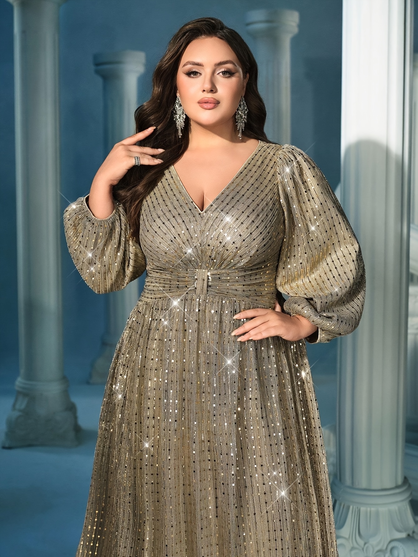 plus size womens elegant formal evening gown plus - Temu Mauritius