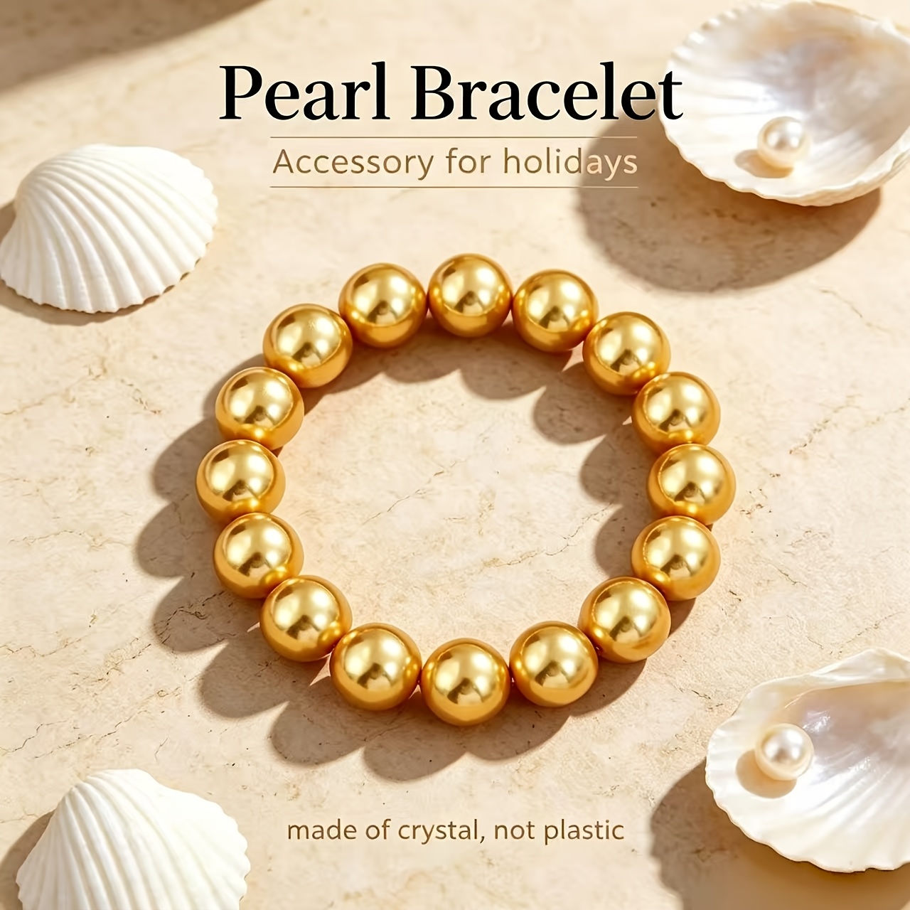 Luxury Yellow Round Bracelet, Wedding & Daily Ornament