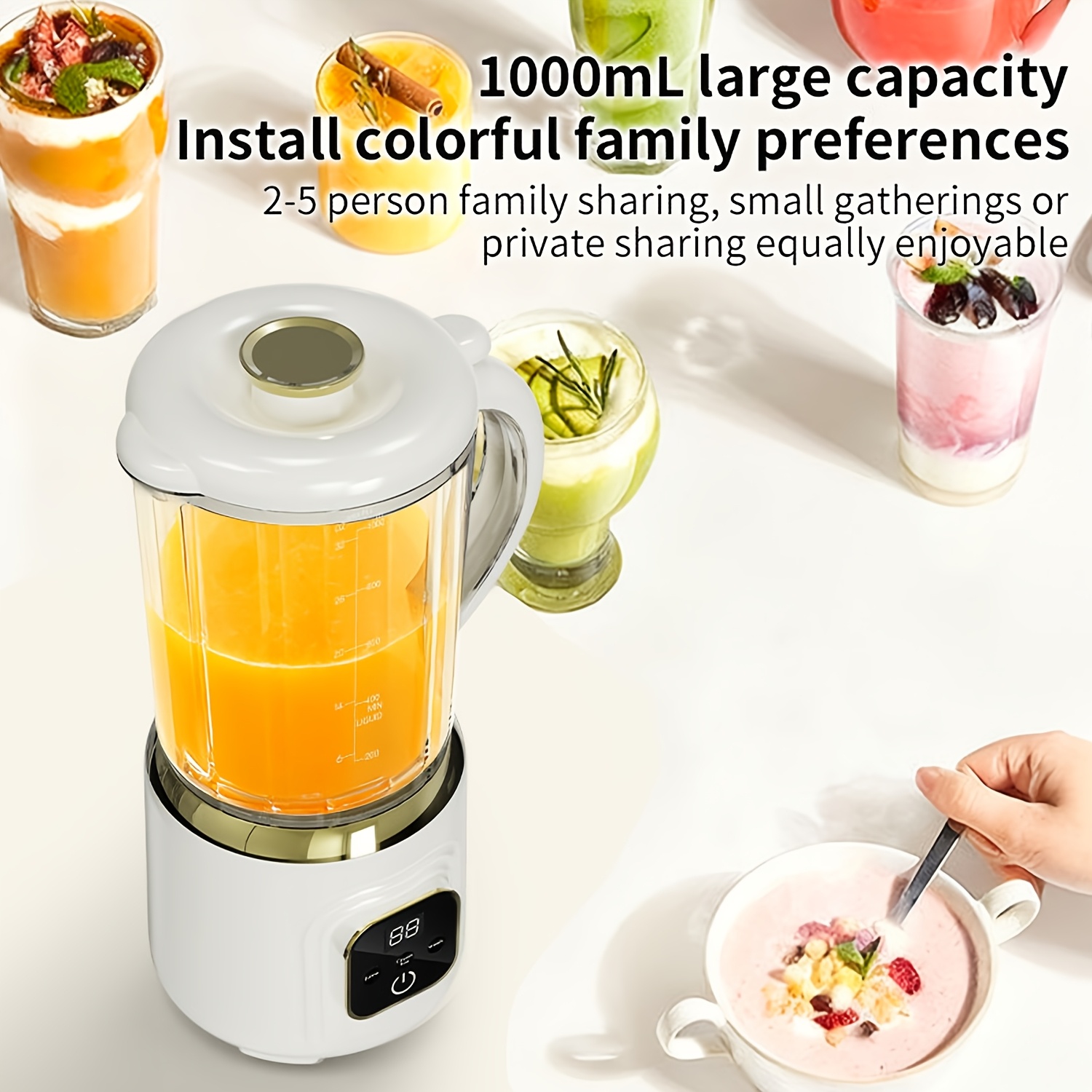 1000mlelectric Juicer Squeezer Machine Usb Charge, Gift