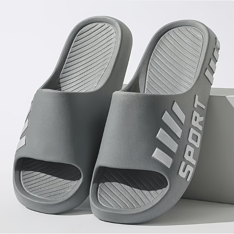 TEMU Large Men's Casual Slippers With Anti-slip And Wear-resistant Soles, Comfortable Shoe Sets, Suitable For Indoor, Outdoor, Home, Bathroom,