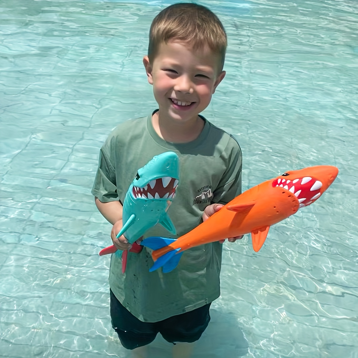 kids shark pool toys multi piece party realistic Temu United Kingdom