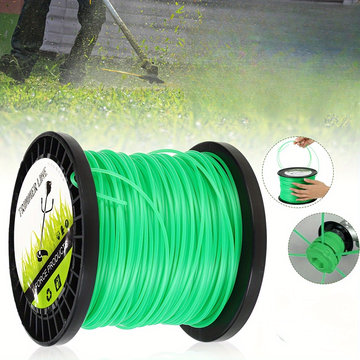 

100m Round Nylon Strimmer Line, 2mm Trimmer Cord Wire For Brushcutters - High Durability, Universal