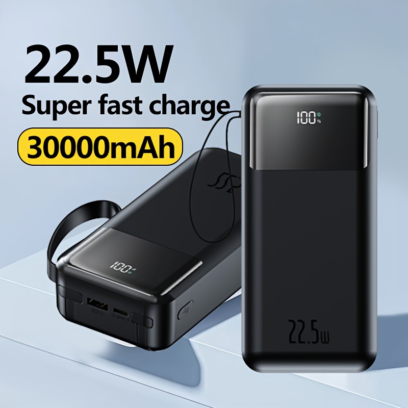 

30000mah Charging Power Bank, With Type-c/ , With Display/usb Interface, Outdoor Detachable Emergency Power Supply Device, Backup Battery Pack, And Safe Lithium Battery, Gift