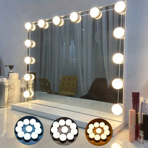 1 specification usb powered led vanity light bulb led makeup light personal makeup night light led makeup three color adjustable lighting ball suitable for vanity tables bathrooms