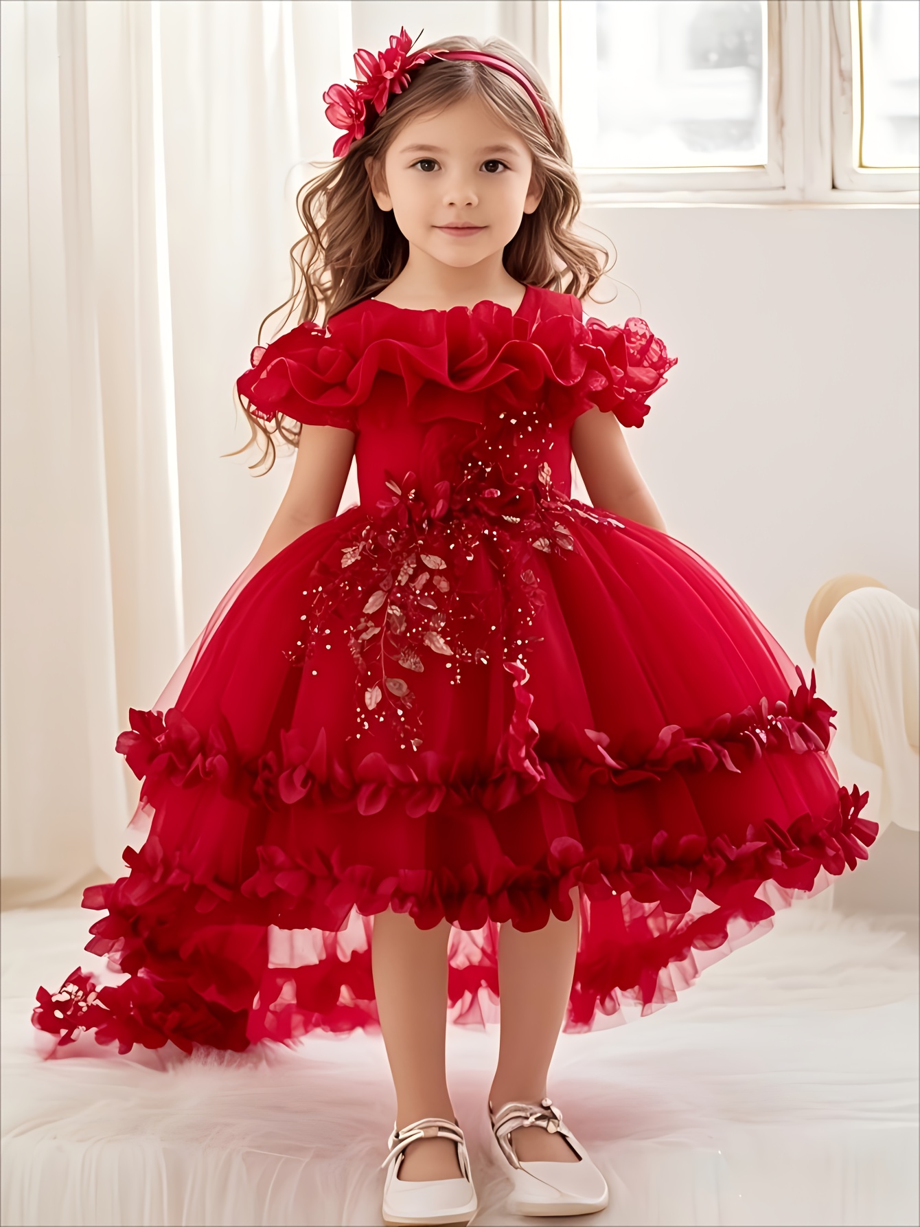 open lace back dress Big Girls Tween Sequin Polka Dot Party Dress – HANNAH BANANA