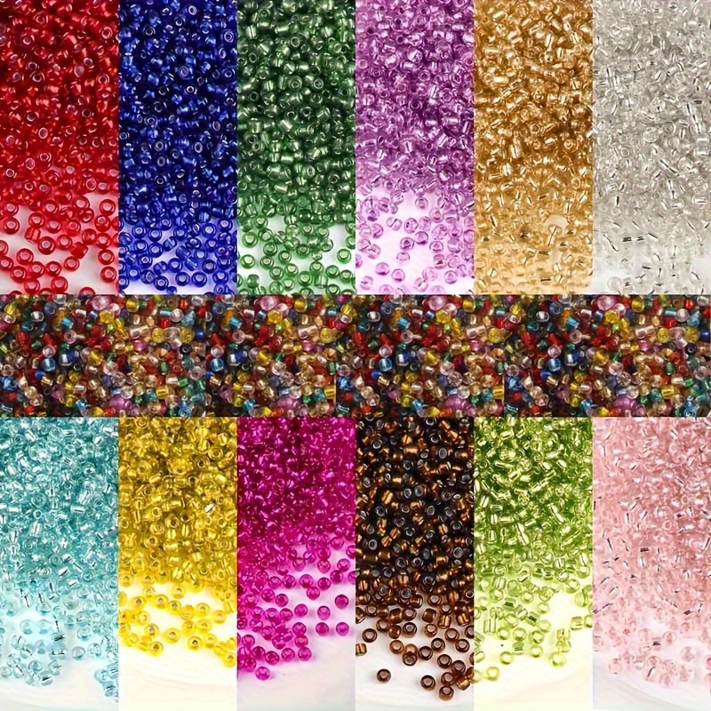 

1000pcs 3mm Perles de en verre, transparentes assorties la de , boucles d'oreilles, et d'artisanat, d' et les créations artistiques - Matériel: Verre