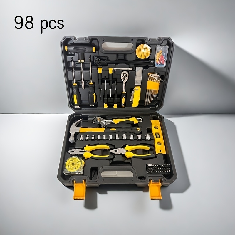 

[98pcs Car Repair Tool Set] Itechjoy 98pcs Car Repair Tool Set, Carbon Tools For Auto, Motorcycle, Bicycle Maintenance, Includes Sturdy Storage Case, Ideal For Home & Factory Use