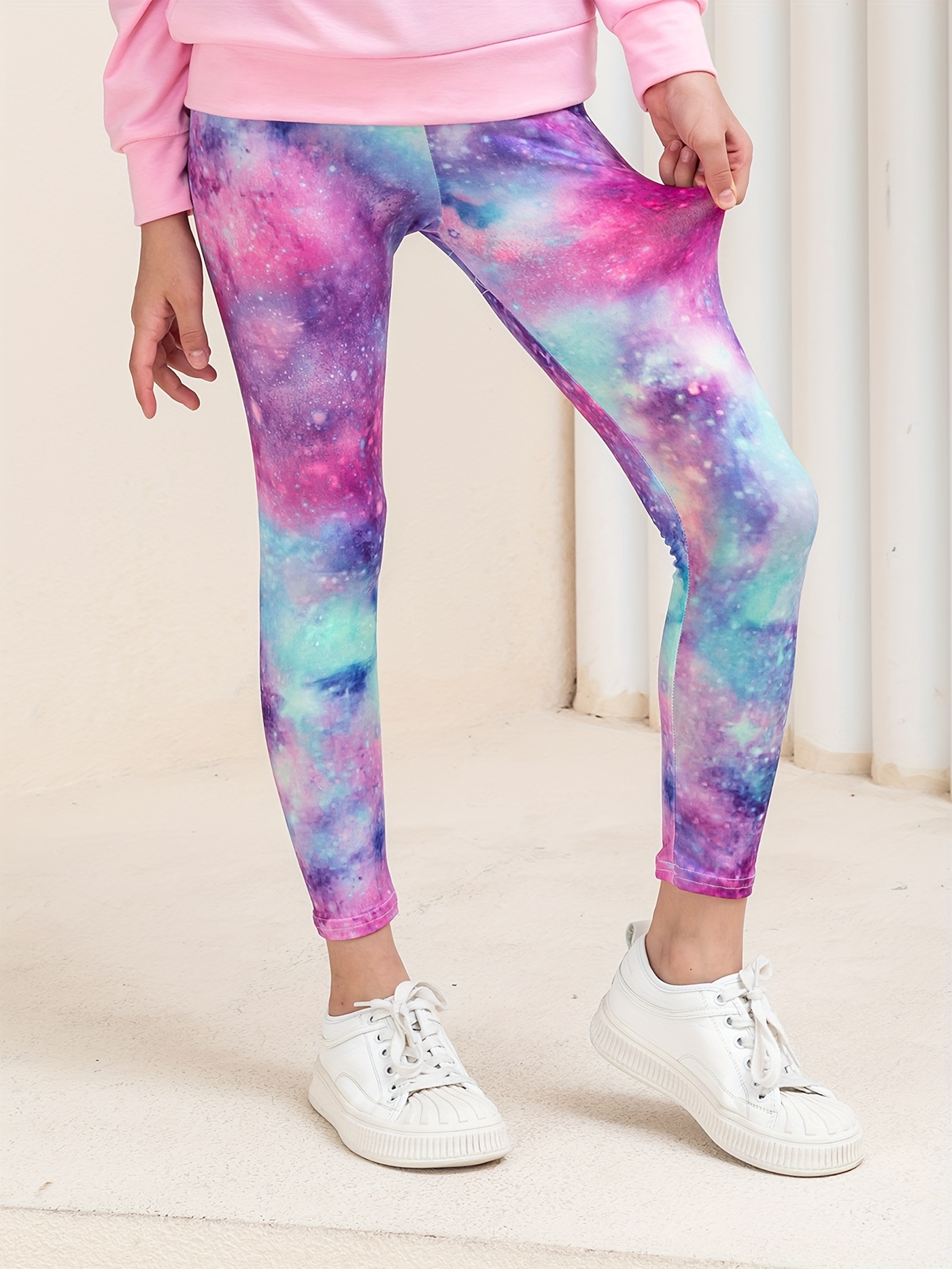 Galaxy Leggings Girl 2pcs Print Leggings Galaxy Starry Sky