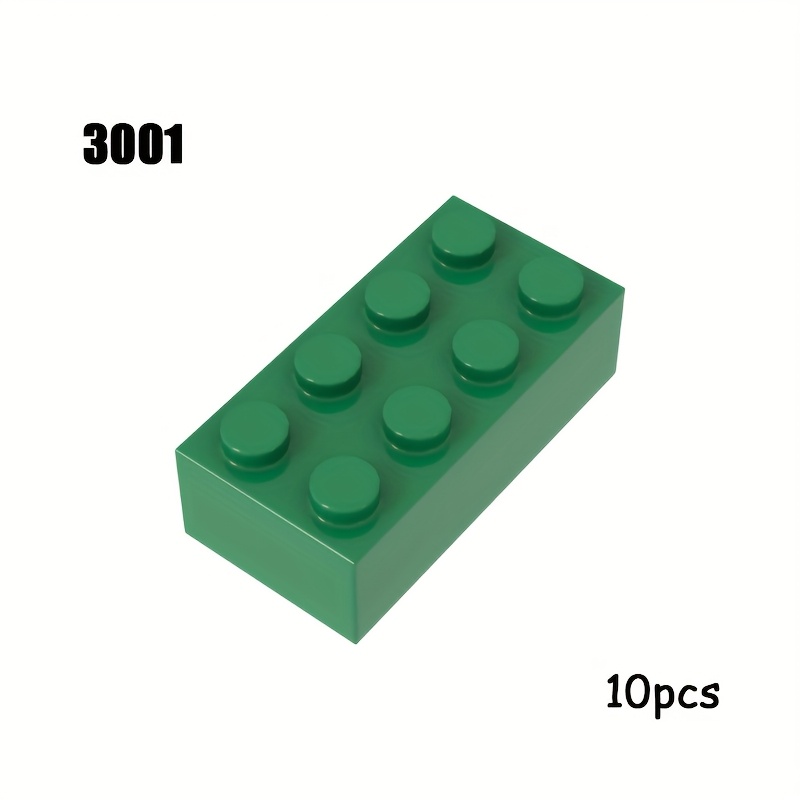 10pcs 2x4 Base Brick Set 3001 for MOC Building Blocks