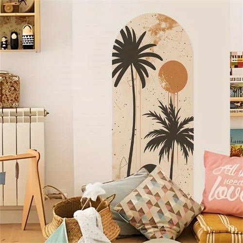 tree sunset wall stickers self waterproof decals for walls bedroom living room decor multi size irregular cutouts vibrant mixed colors fits plastic glass stick design home aesthetic enhancement decor surface decoration natureinspired decor durable vinyl decorative vinyl diy enthusiasts
