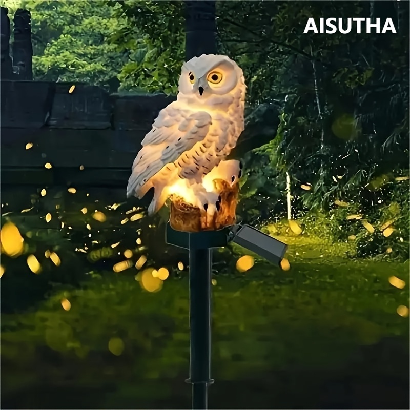 

Aisutha 1/2pcs Set Of Owl Figures Solar Led Light, Resin Garden Decoration With Pile For Outdoor Patio Path, Lawn Decoration Outside , Bookshop, Coffee Shop