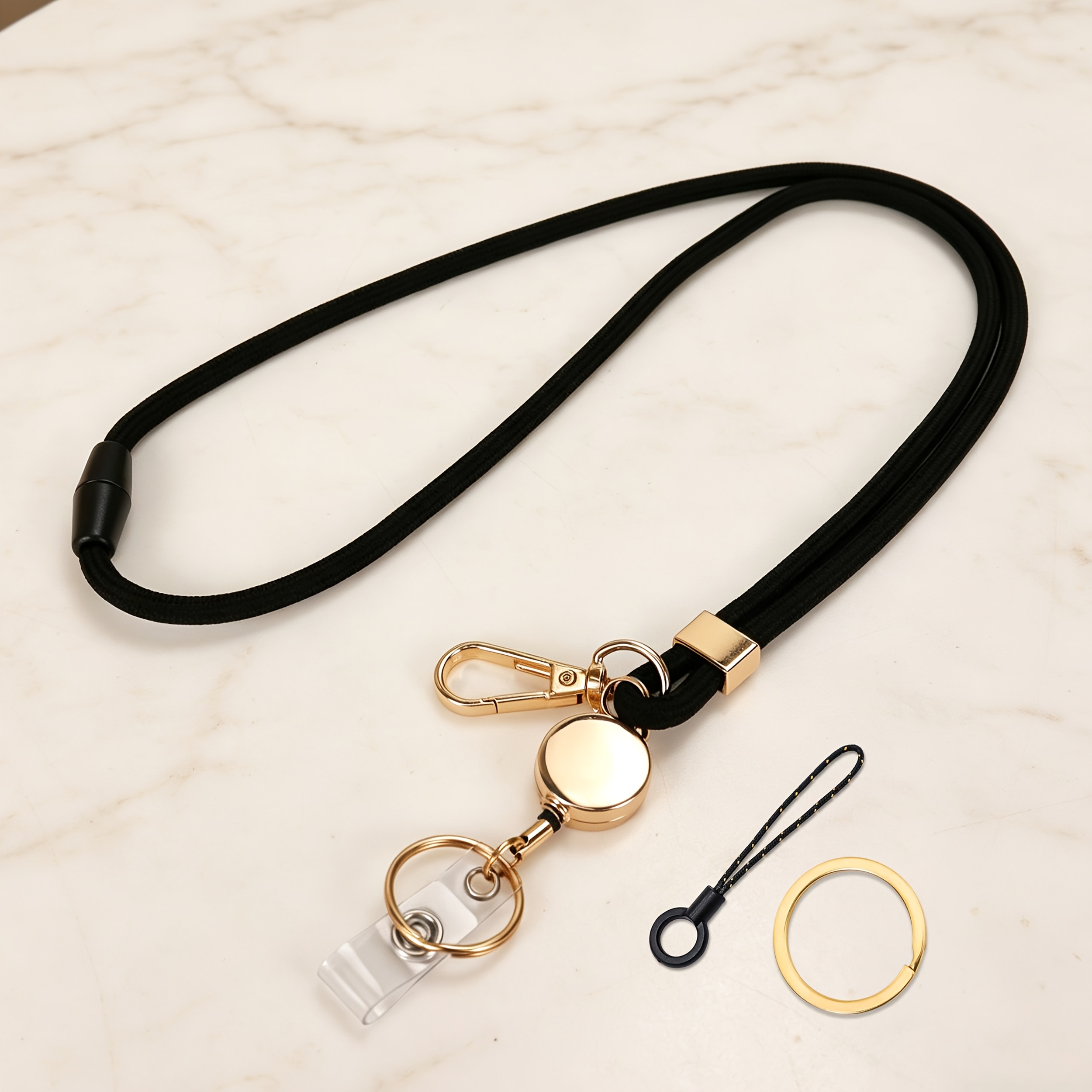 TEMU Cordón retráctil para mujer, cordón de para portar identificaciones, llaves, llavero, cordón para profesores con hebilla de seguridad de para