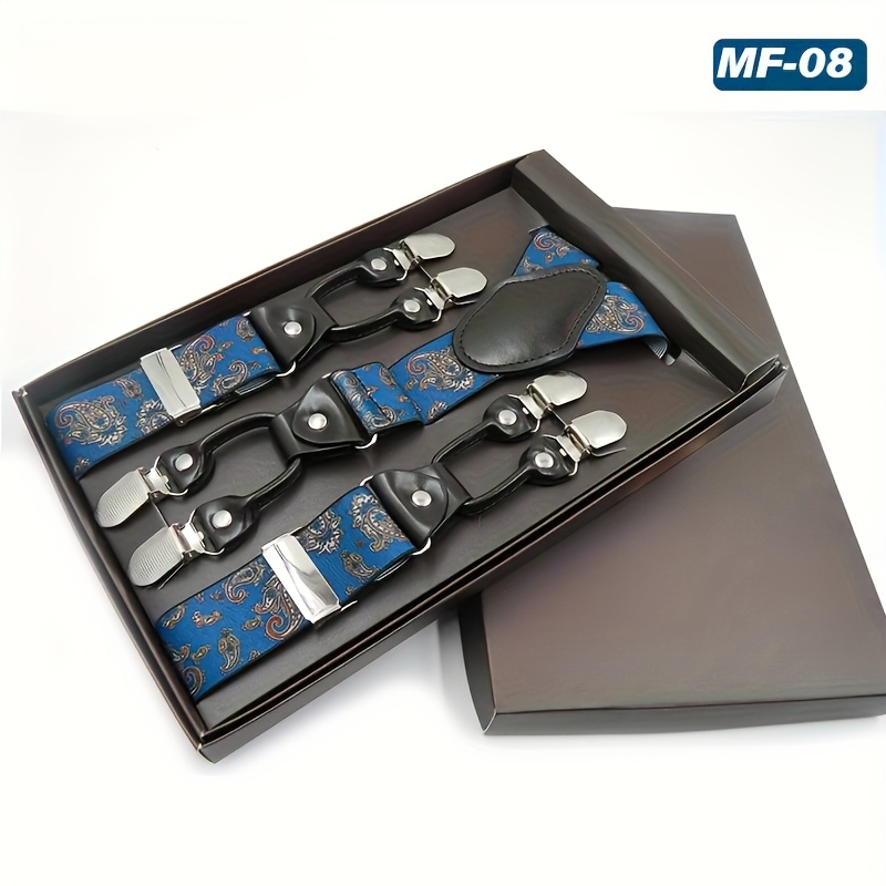 Of Patterned, Clip - On, Y - Back Suspenders For Men, Ideal For Formal And Casual Occasions