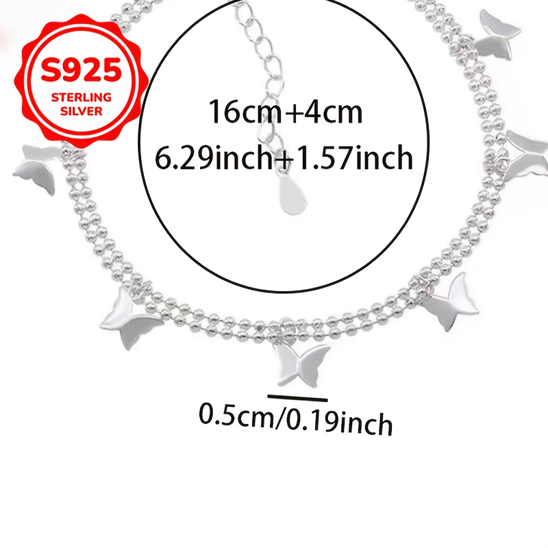 925 Silver Double Layer Bead Bracelet for Women